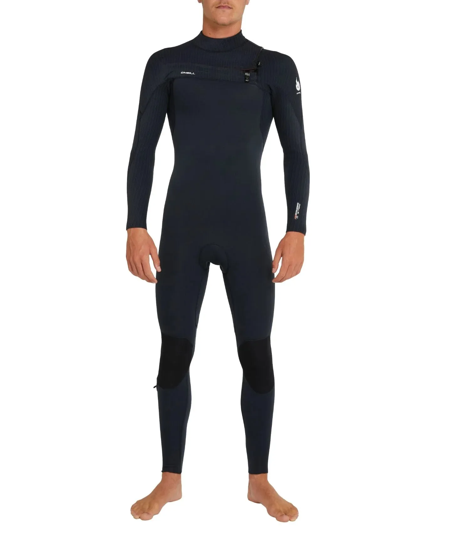 HyperFire 4/3mm Steamer Chest Zip Wetsuit - Black