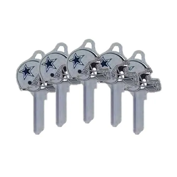 Ilco - NFL TeamKeys - Helmet Edition - Key Blank - Dallas Cowboys - KW1 (5 Pack)