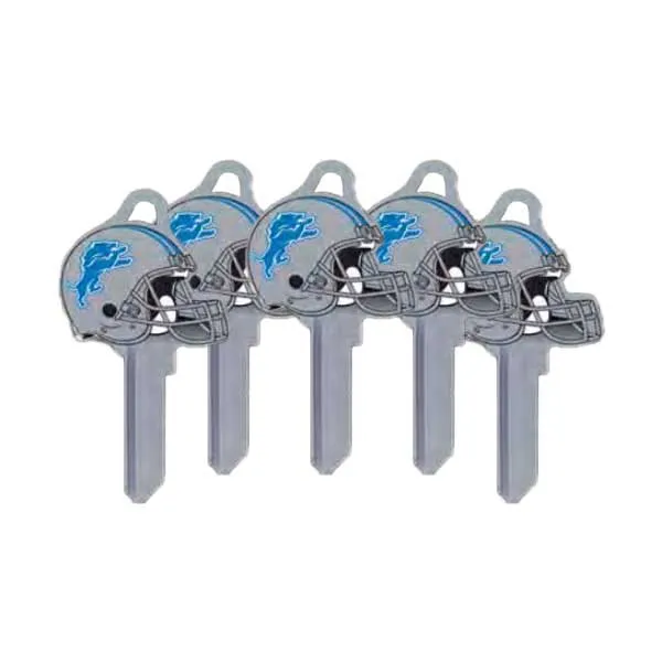 Ilco - NFL TeamKeys - Helmet Edition - Key Blank - Detroit Lions - KW1 (5 Pack)