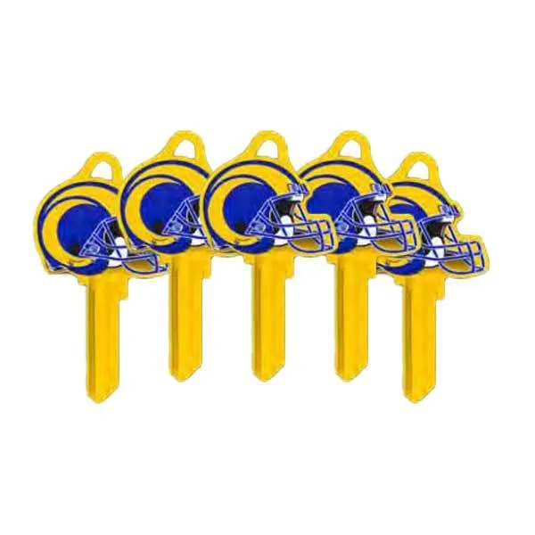 Ilco - NFL TeamKeys - Helmet Edition - Key Blank - Los Angeles Rams - SC1 (5 Pack)