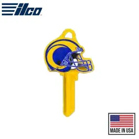 Ilco - NFL TeamKeys - Helmet Edition - Key Blank - Los Angeles Rams - SC1 (5 Pack)