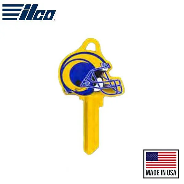 Ilco - NFL TeamKeys - Helmet Edition - Key Blank - Los Angeles Rams - SC1 (5 Pack)