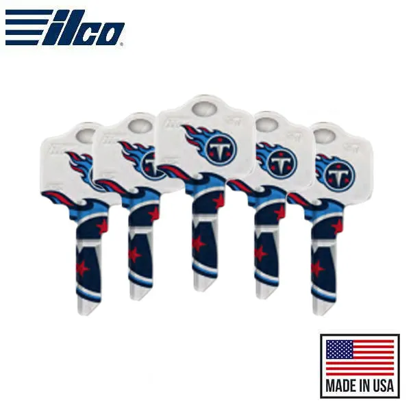 Ilco - NFL TeamKeys - Key Blank - Tennessee Titans - KW1 (5 Pack)