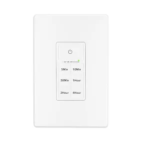 In-Wall Countdown Timer Switch with Push Button 5-10-30-60mins 2-4hours Neutral Wire Required Bn-link