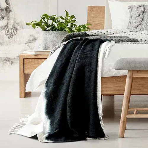 Iridescence 80265JEB Jet Black Throw Blanket