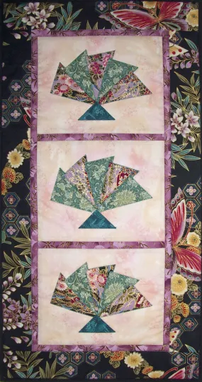 Japanese Pieced Fans Quilt CJC-4107e - Downloadable Pattern