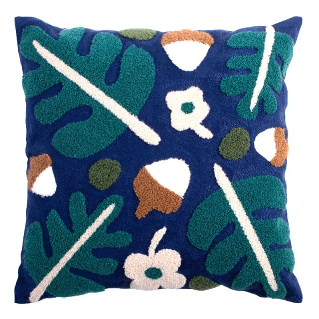 Knitted Floral Jungle Pillowcase