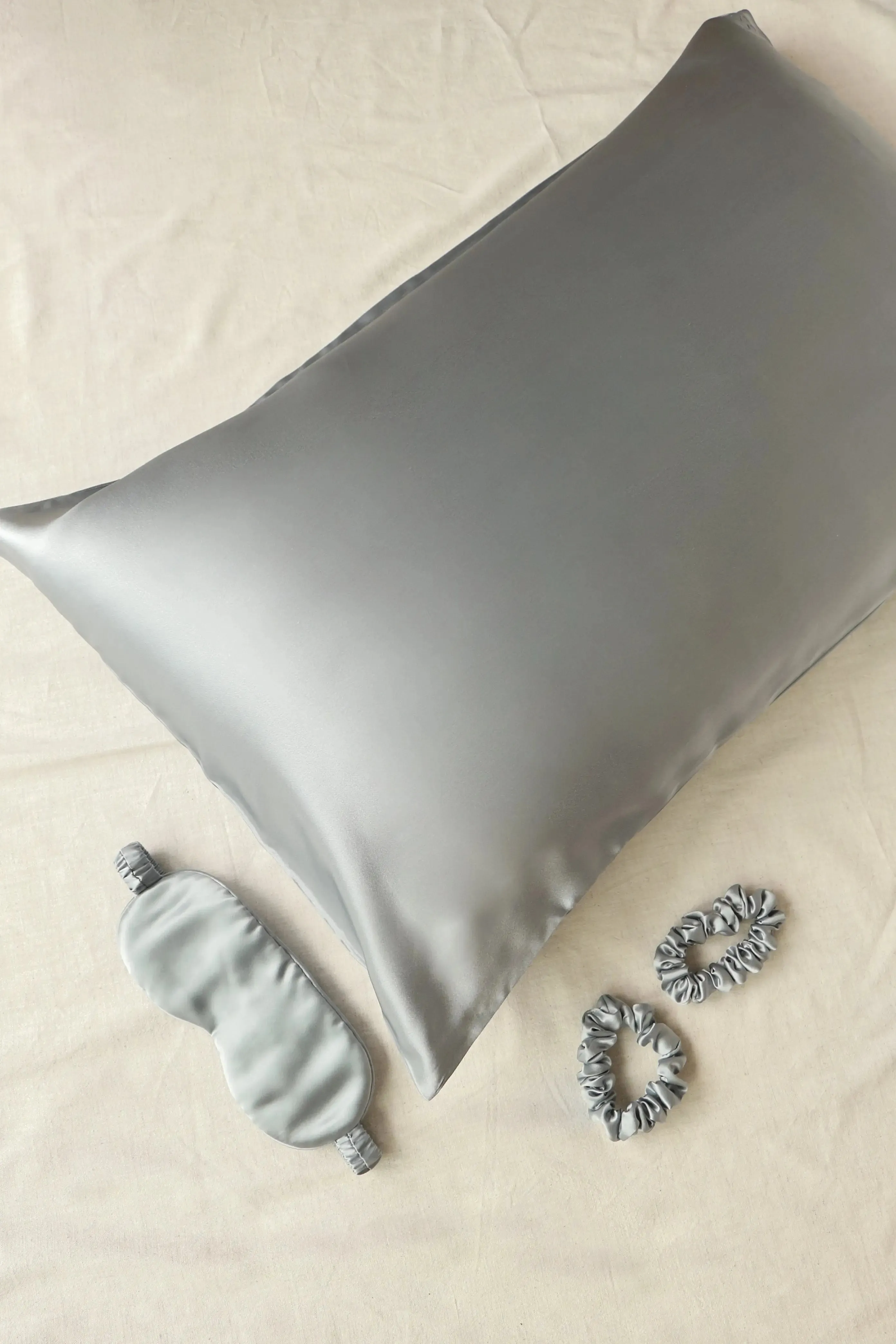 Lake Blue 100% Mulberry Silk Pillowcase & Eye Mask Set