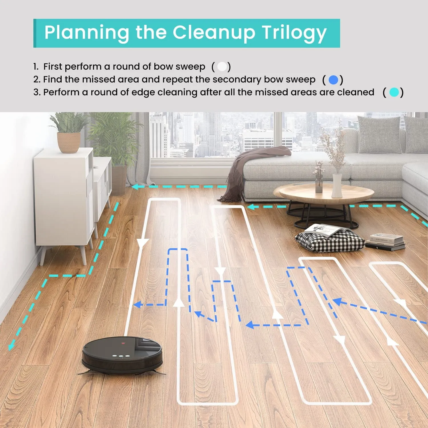 Lefant U180 Robot Vacuum Cleaner With Mop, 3200 Pa Robotic Robot Hoover, 3-In-1 Vacuum, Black