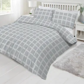 Lewis's Montreal Duvet Set - Grey