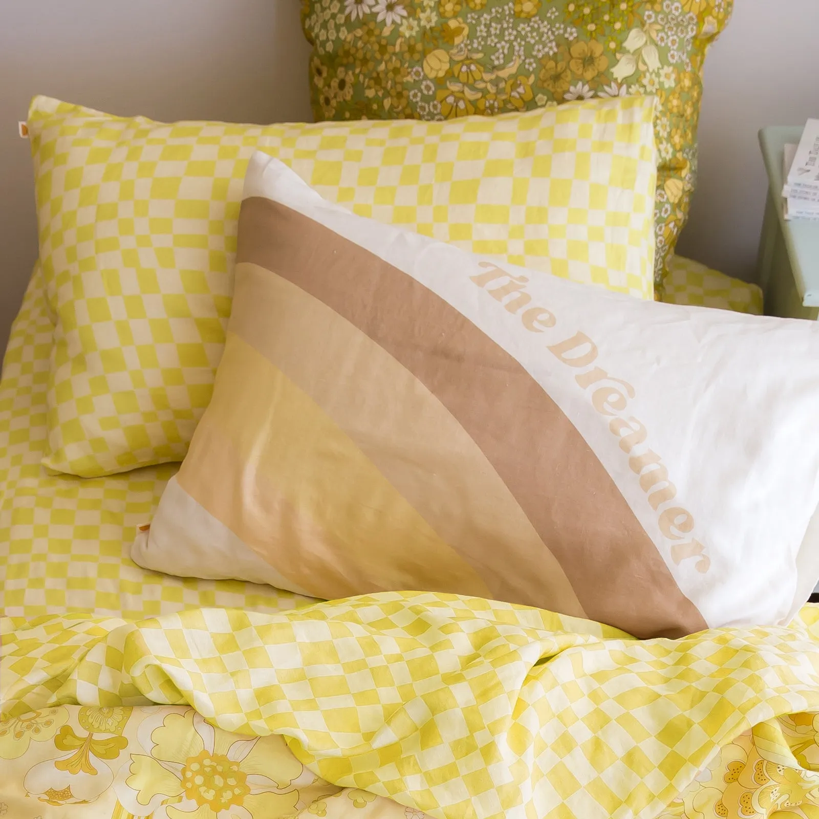 Lime Check Quilt and Pillowcase Set