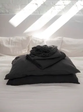 Linen Sheets Set - Charcoal