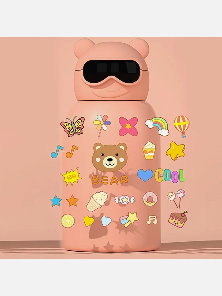 Little Surprise Box DIY Sticker Specsy Ted Kids Water Bottle