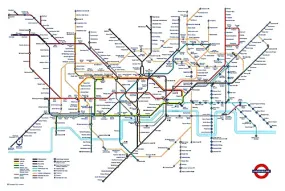 London Underground Transport Tube Train Map Poster - London Transport Museum