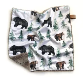 Lovey Blanket - Bears and Trees