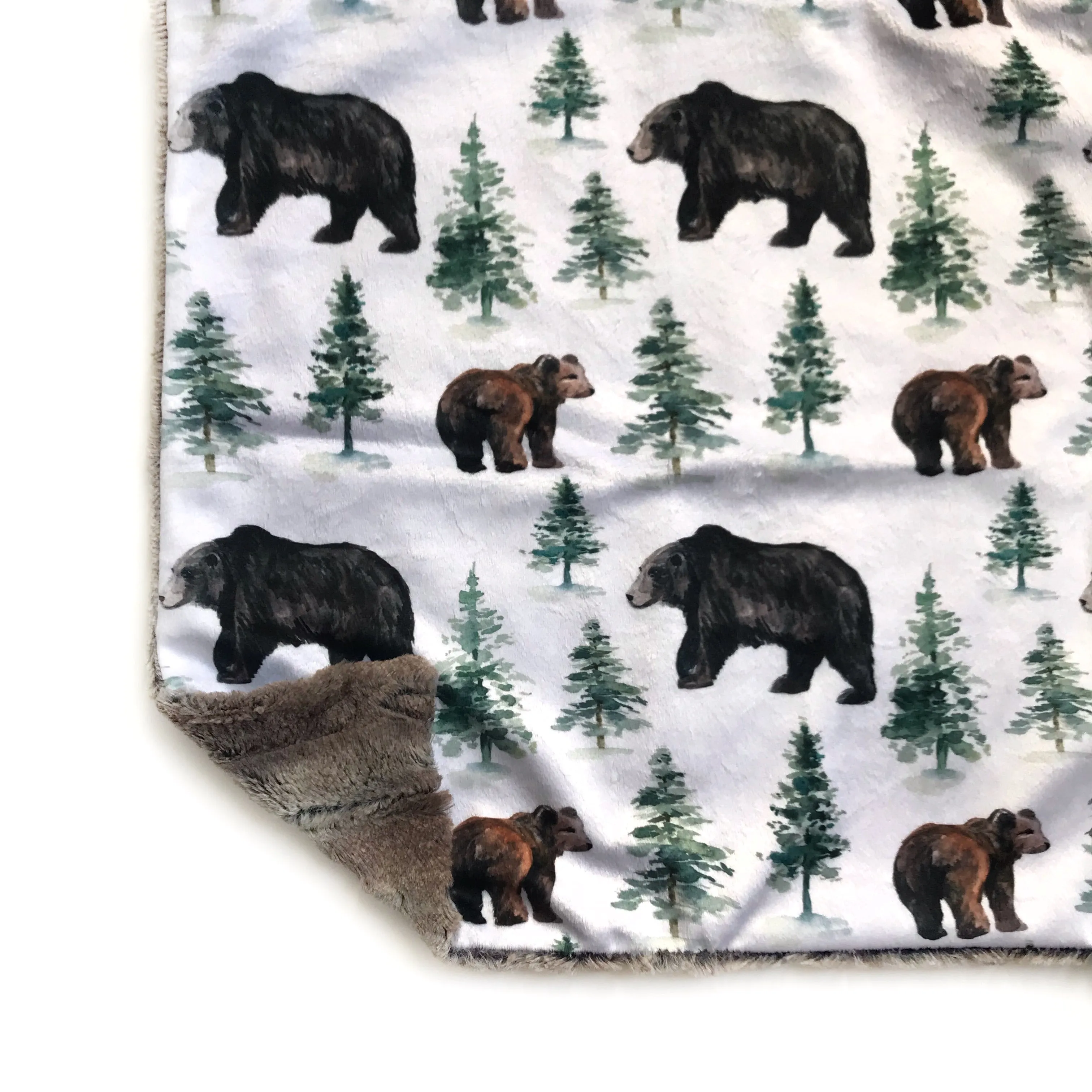 Lovey Blanket - Bears and Trees