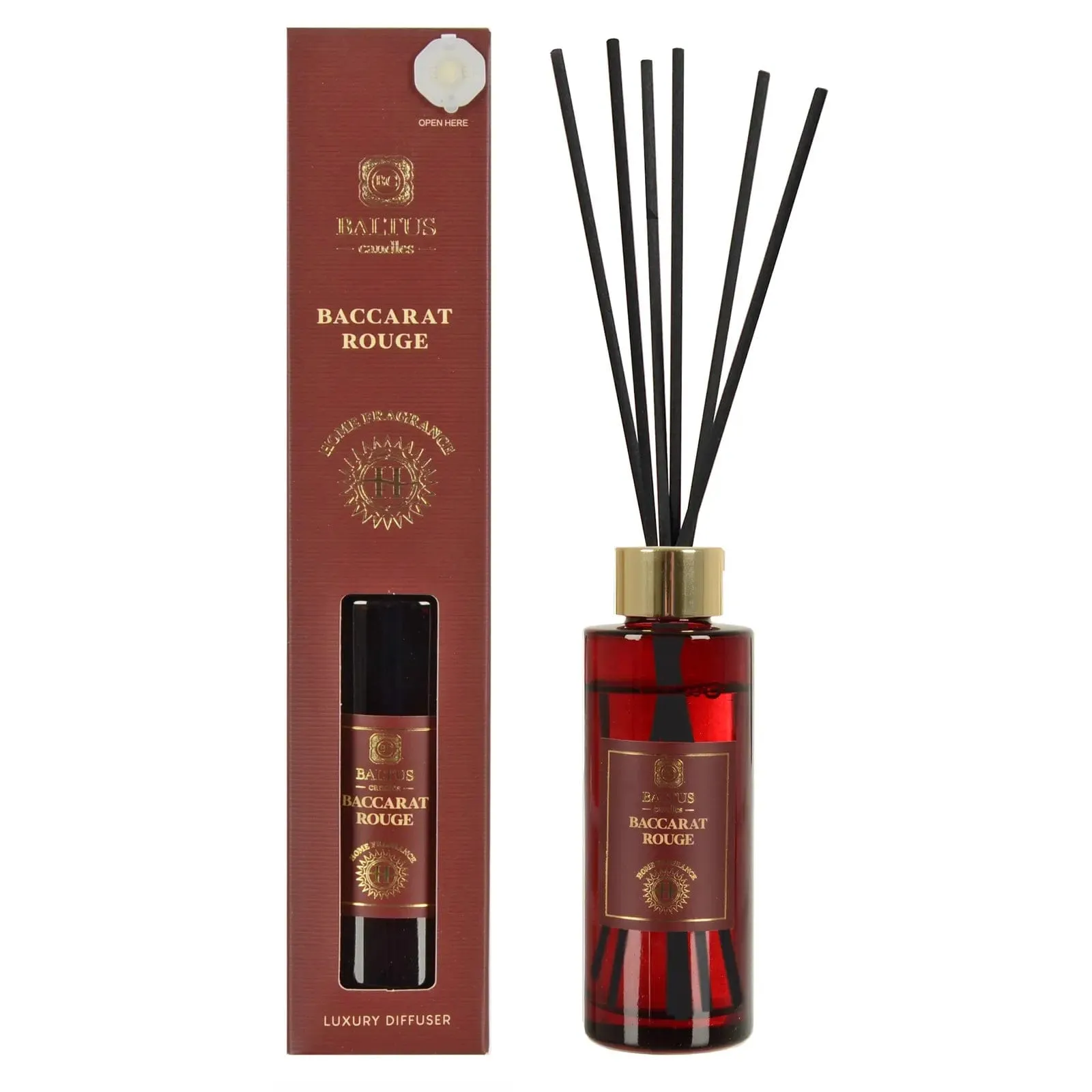 Luxury Scented Reed Diffuser Home Fragrance Slim Glass Jar 90ml