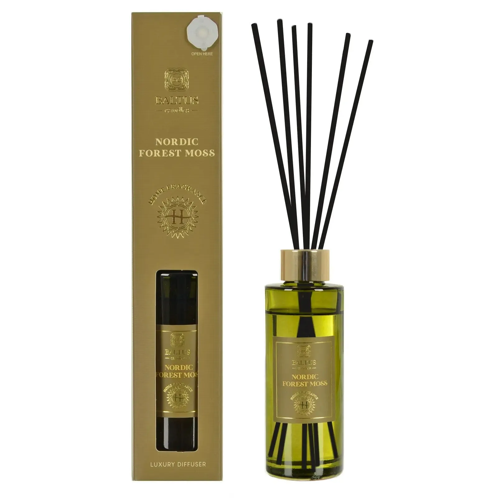 Luxury Scented Reed Diffuser Home Fragrance Slim Glass Jar 90ml