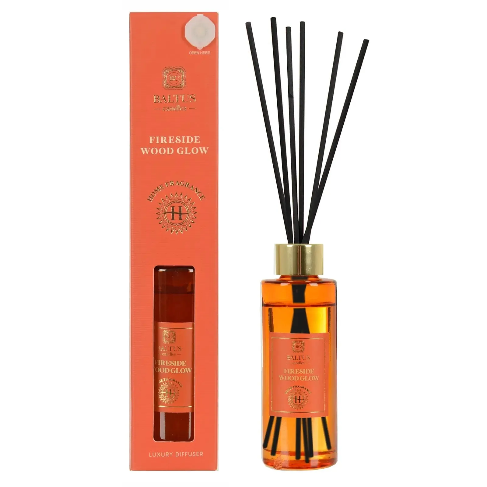 Luxury Scented Reed Diffuser Home Fragrance Slim Glass Jar 90ml