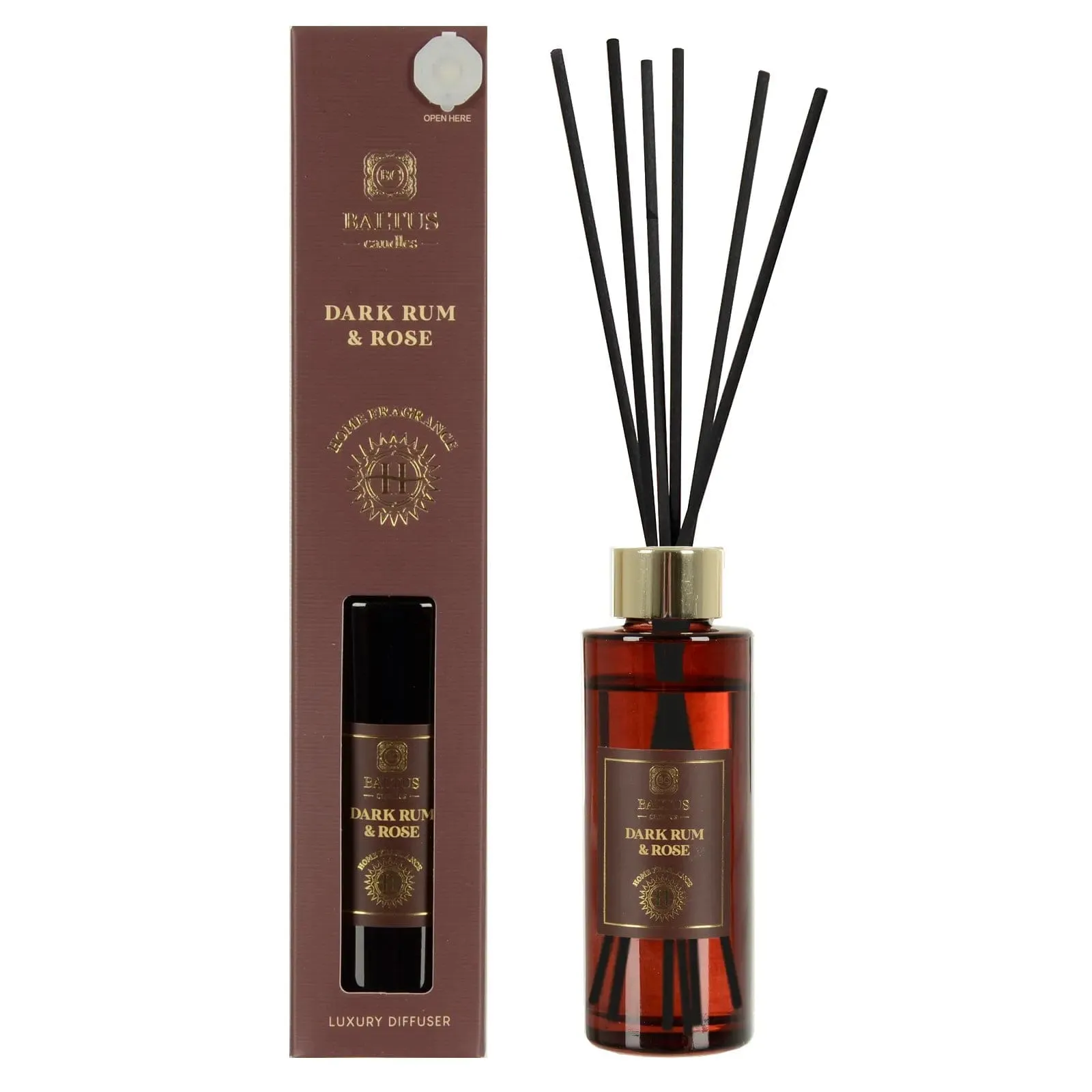 Luxury Scented Reed Diffuser Home Fragrance Slim Glass Jar 90ml