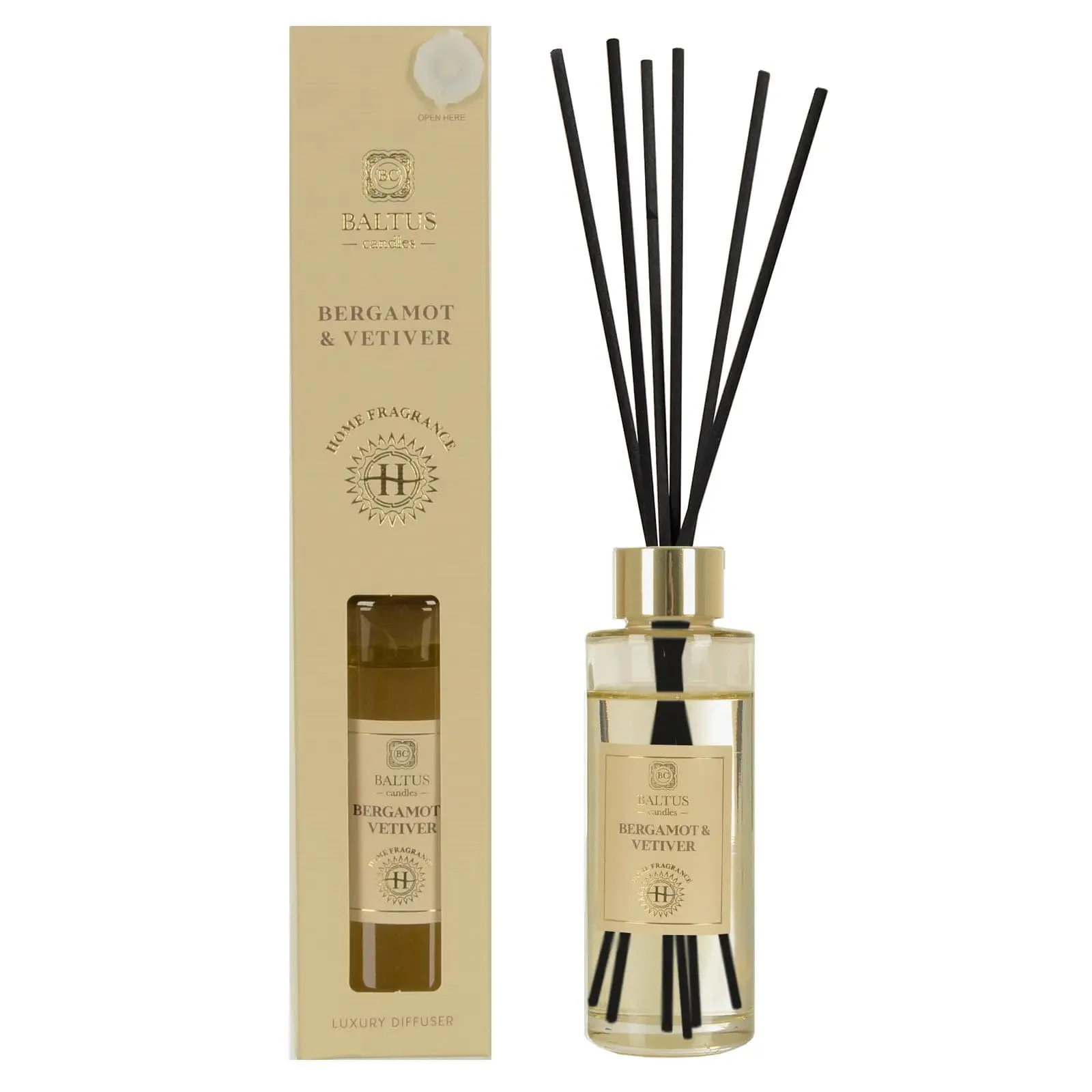 Luxury Scented Reed Diffuser Home Fragrance Slim Glass Jar 90ml