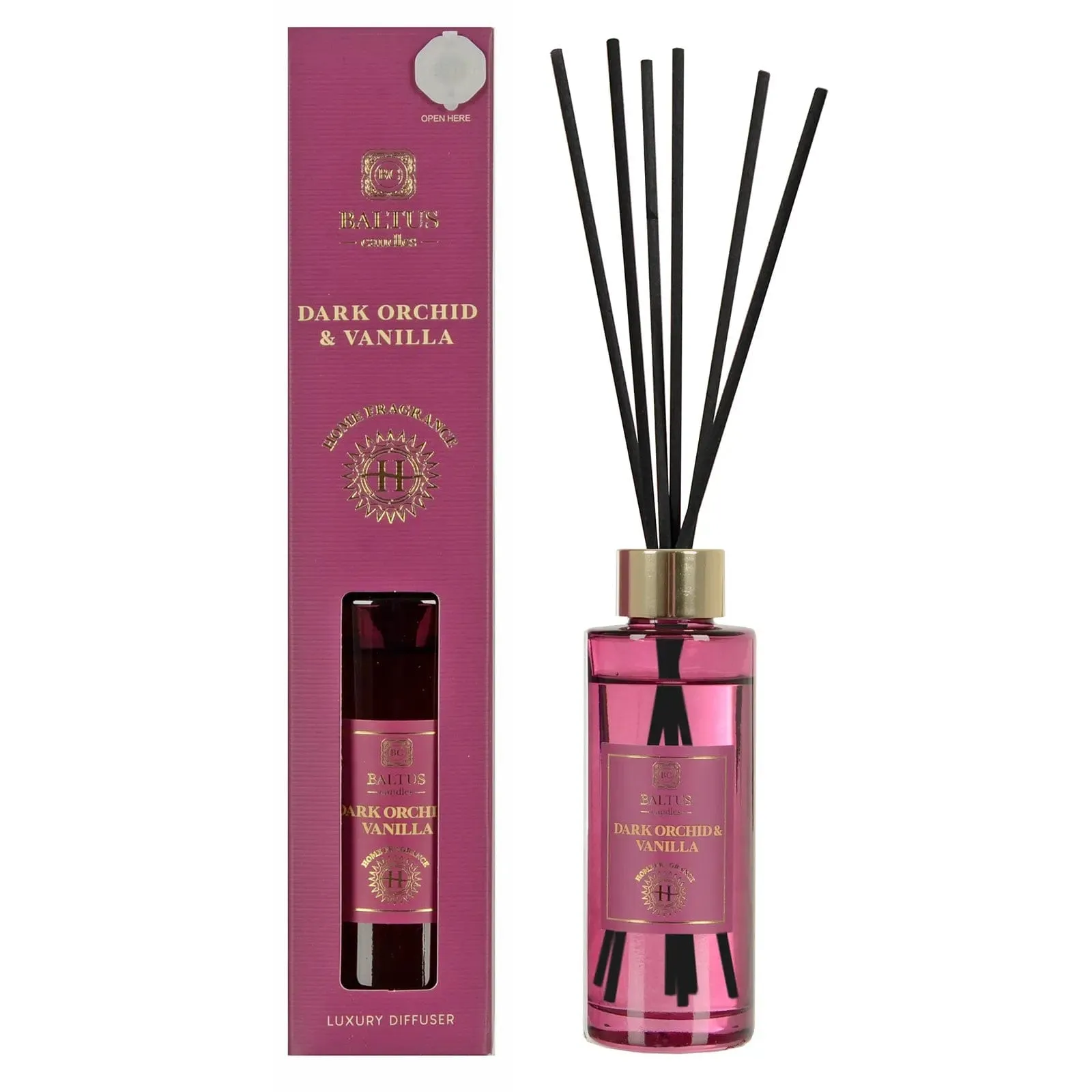 Luxury Scented Reed Diffuser Home Fragrance Slim Glass Jar 90ml