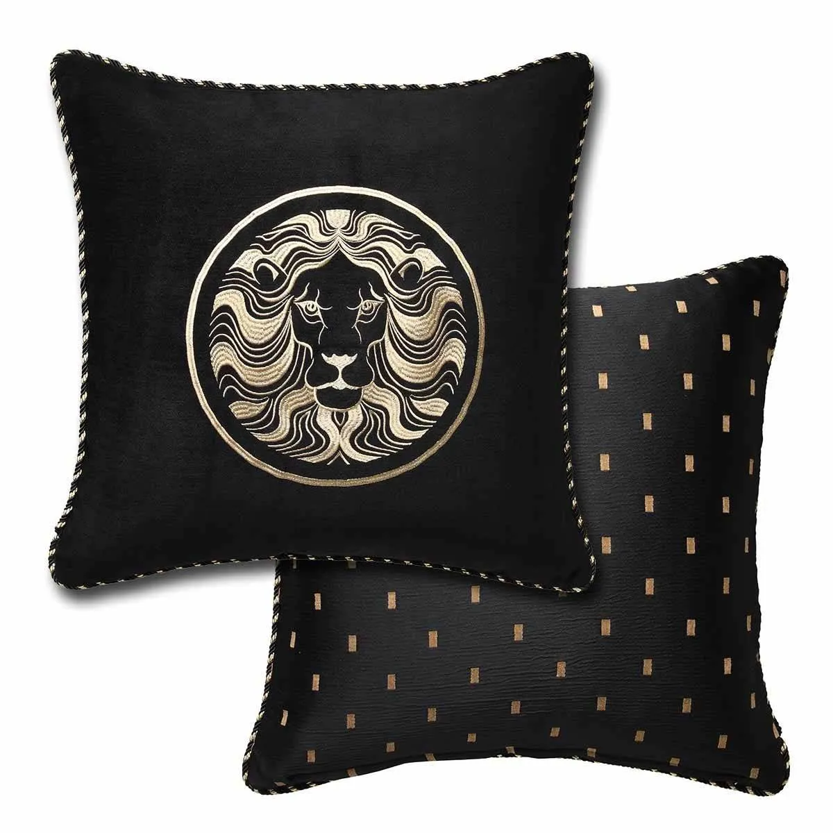 Massimo Black (Lion)  European Pillowcase by Davinci