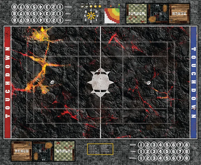 Mats by Mars:  Molten Crust Fantasy Football Play Mat / Pitch