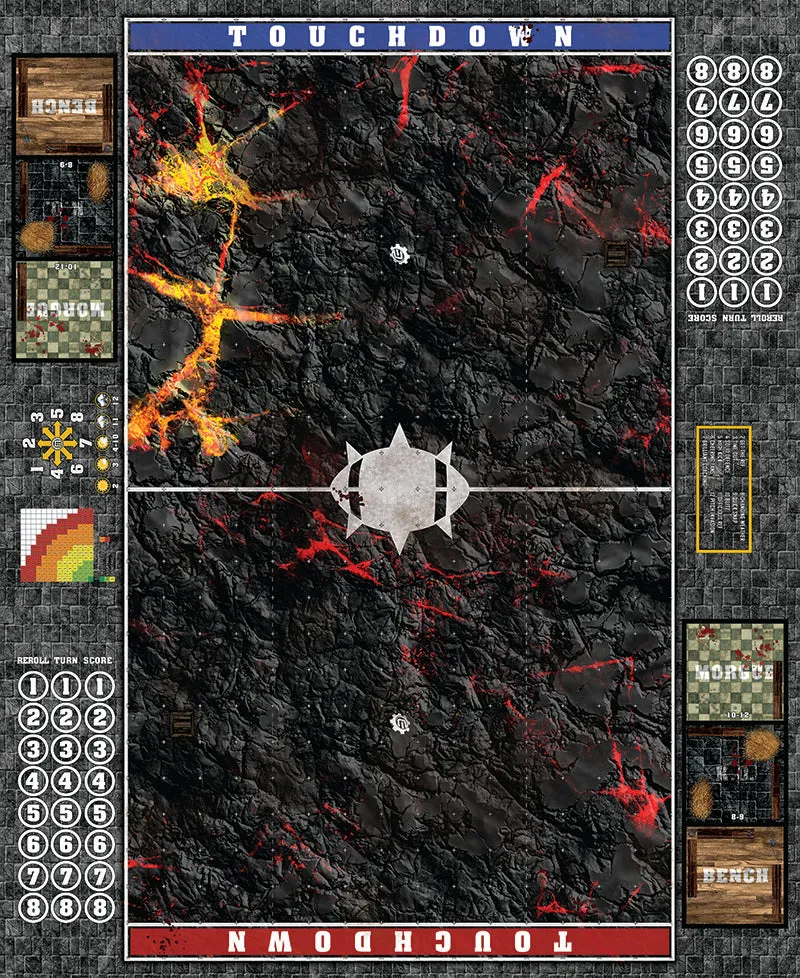 Mats by Mars:  Molten Crust Fantasy Football Play Mat / Pitch