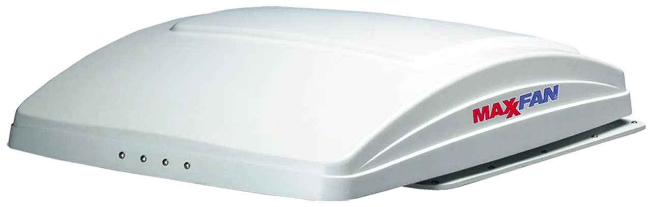 MaxxAir MaxxFan Deluxe Remote Control Roof Fan Vent - White Lid