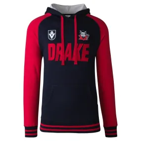 Melbourne Demons Mens DRAKE Retro VFL Club Throwback Hoodie