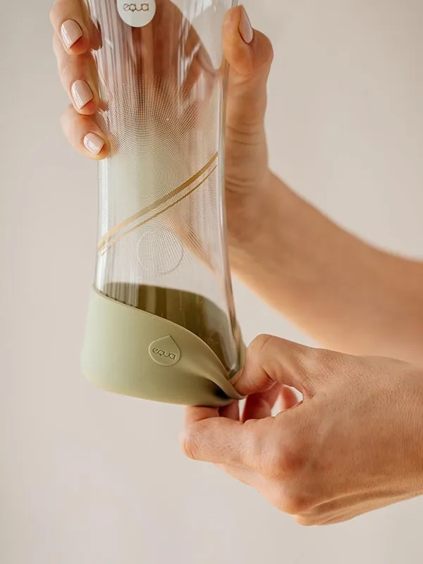 Metallic Gold Glass Bottle