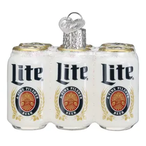 Miller Lite Six Pack Old World Christmas Ornament 32564