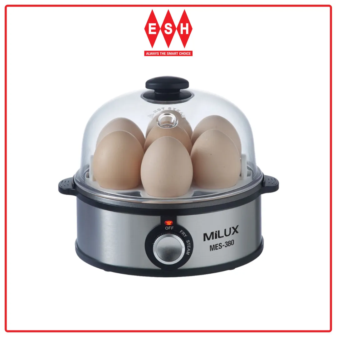 Milux MES-380 360W Fry Egg Function & 7 Eggs Steamer