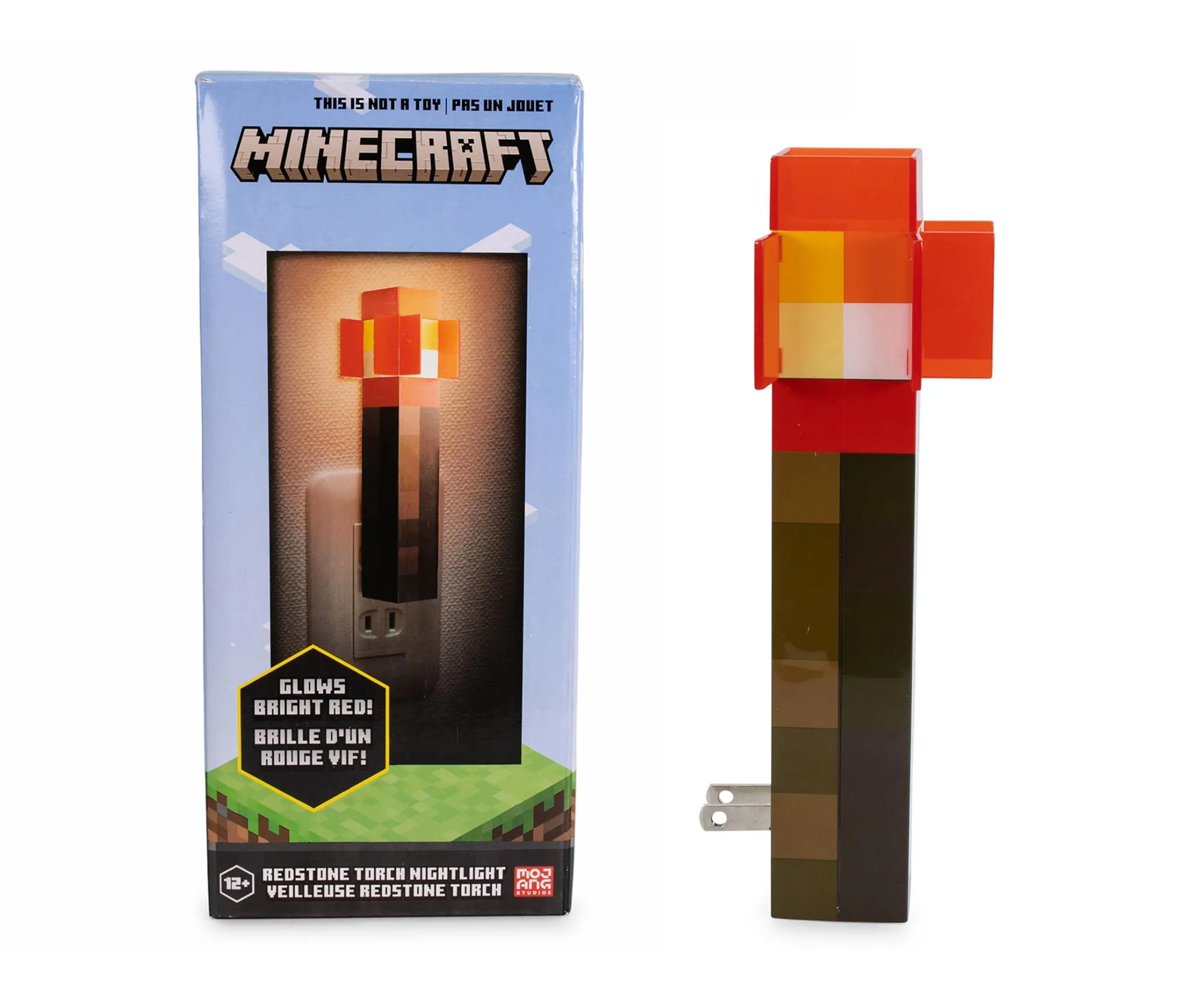 Minecraft Redstone Torch Plug-In Nightlight with Auto Dusk to Dawn Sensor