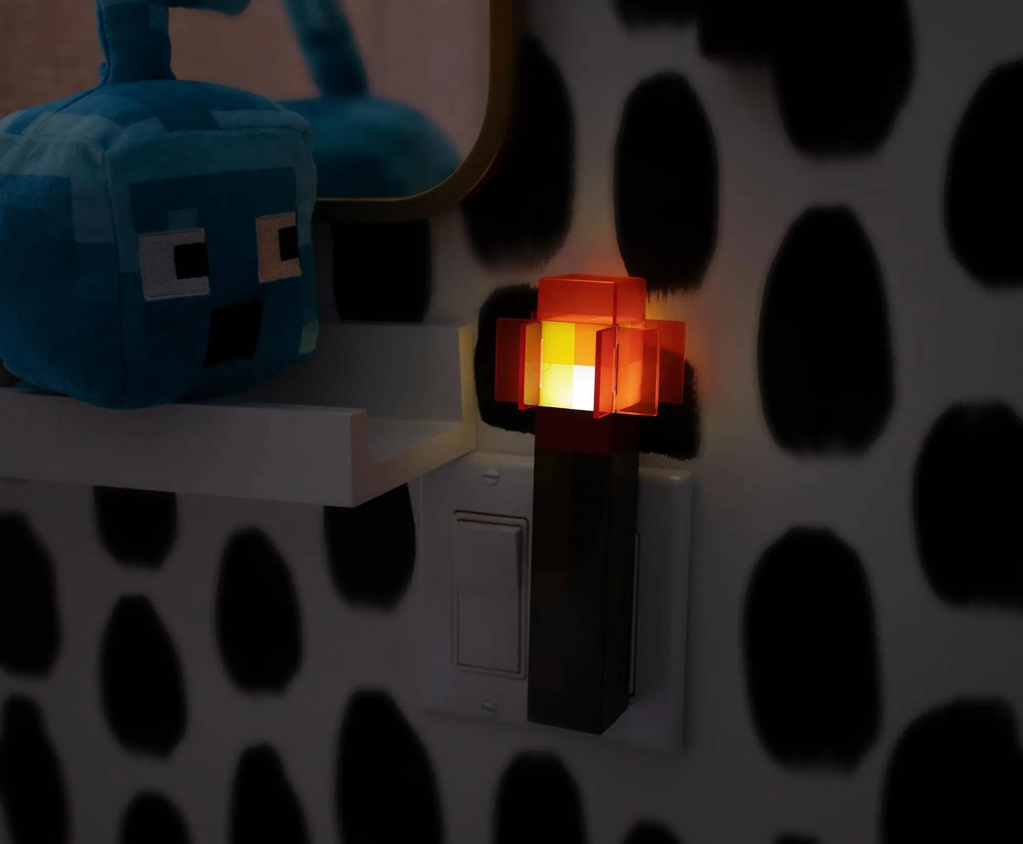 Minecraft Redstone Torch Plug-In Nightlight with Auto Dusk to Dawn Sensor