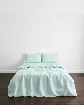 Mint 100% French Flax Linen Bedding Set