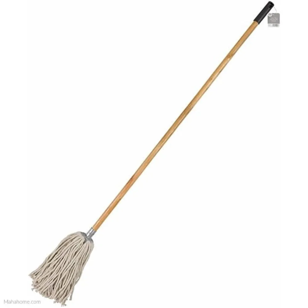 Mop with Wooden Handle