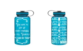 Motivational Water Bottle, Motivational Fitness Water Bottle, 34 oz Bottle, Water Tracker, Water Bottle Tracker