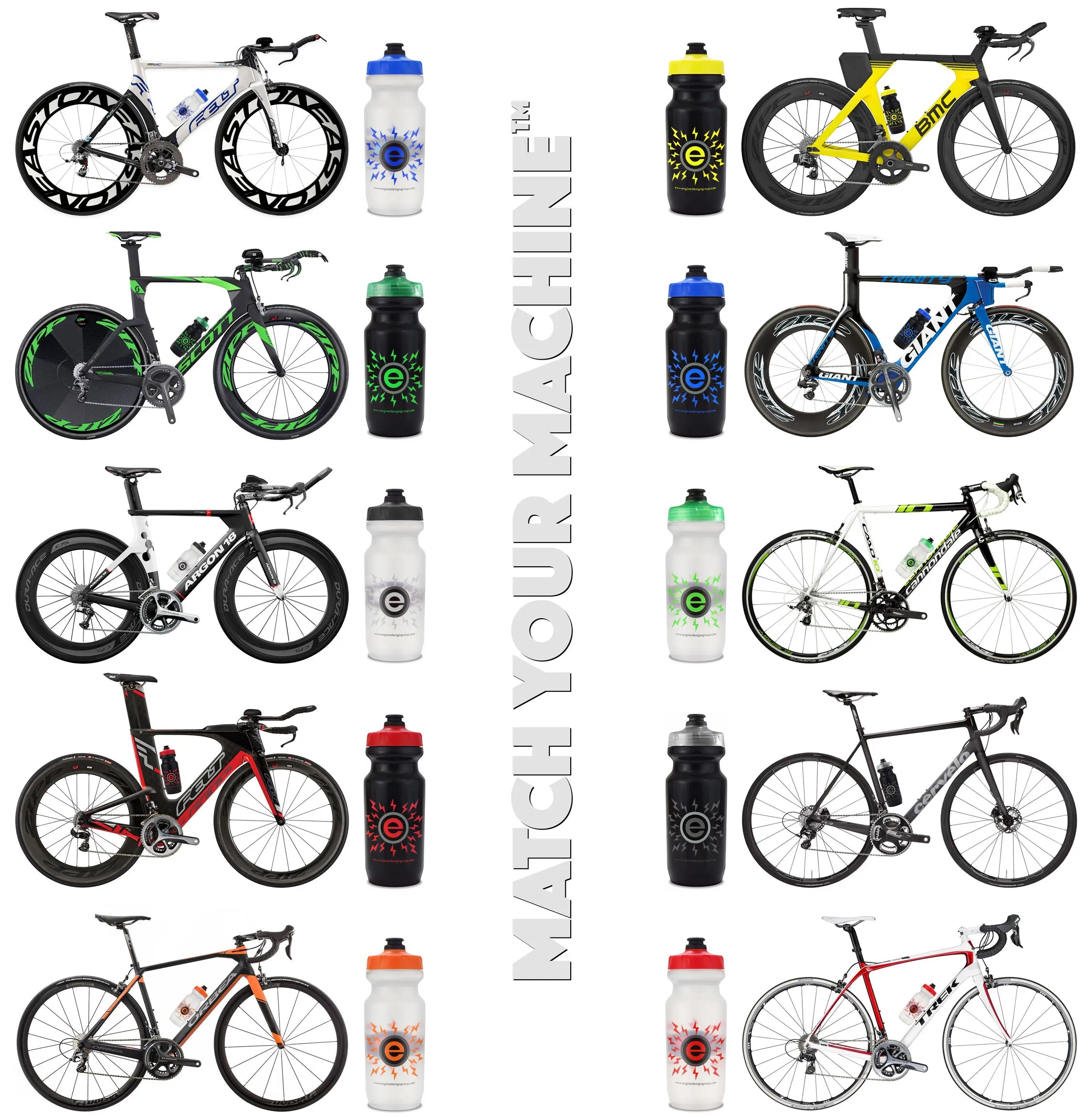 NGN Sport – High Performance Bike Water Bottles – 21 oz | Black & Green (2-Pack)