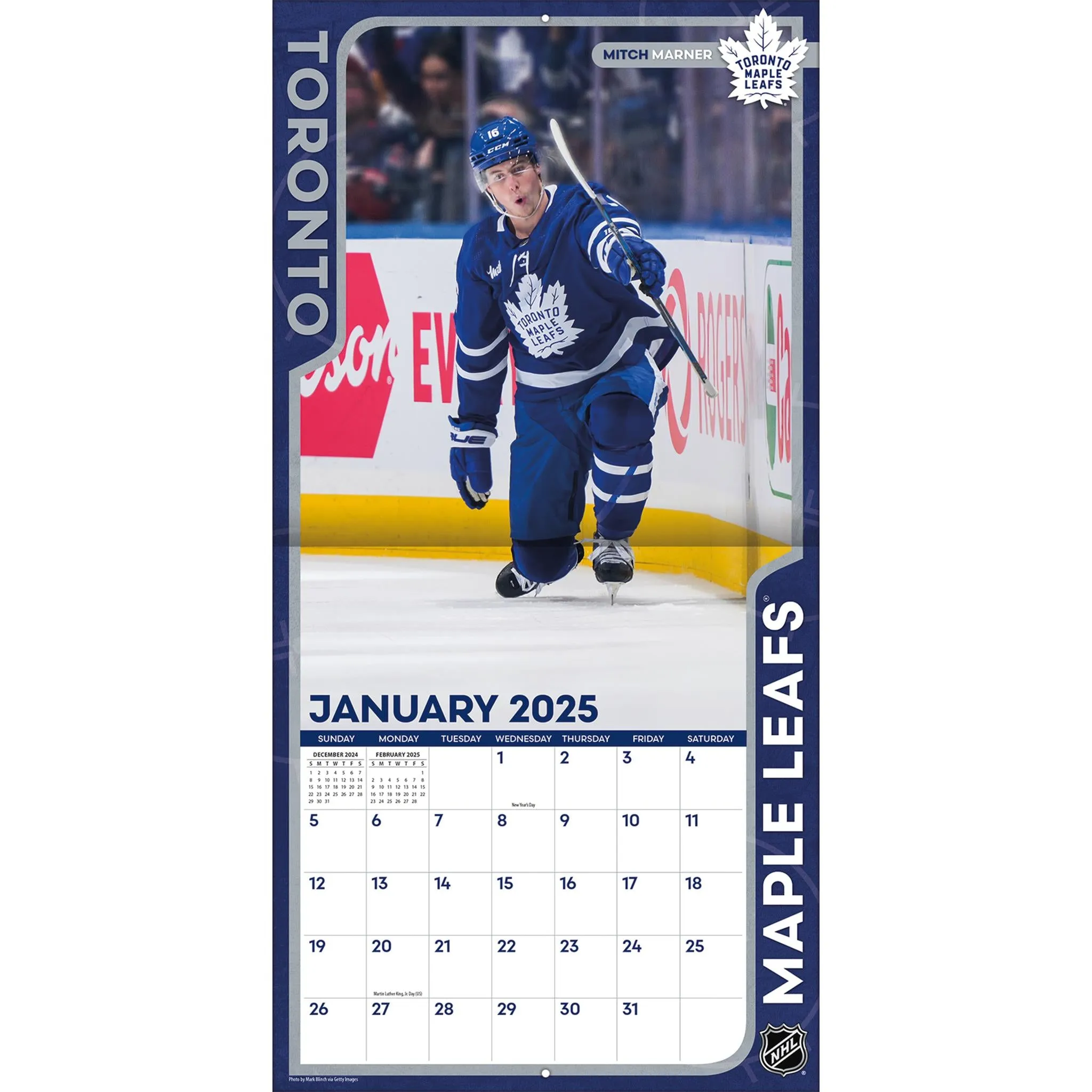 NHL Toronto Maple Leafs Mini 2025 Calendar