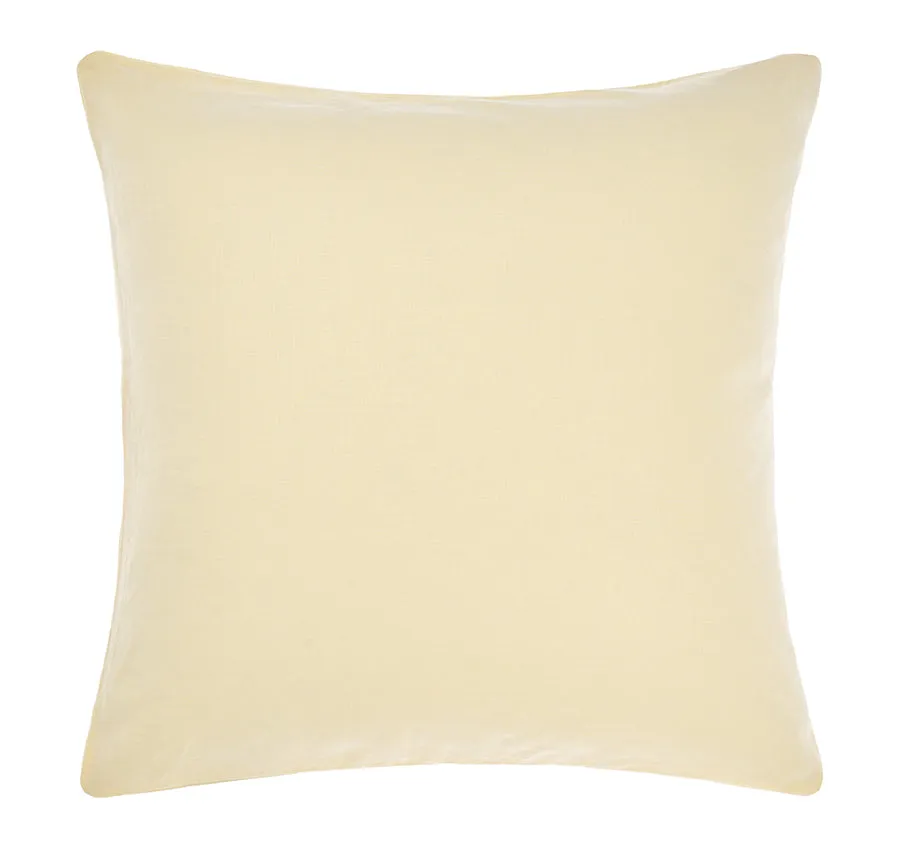 Nimes Linen European Pillowcase Lemon