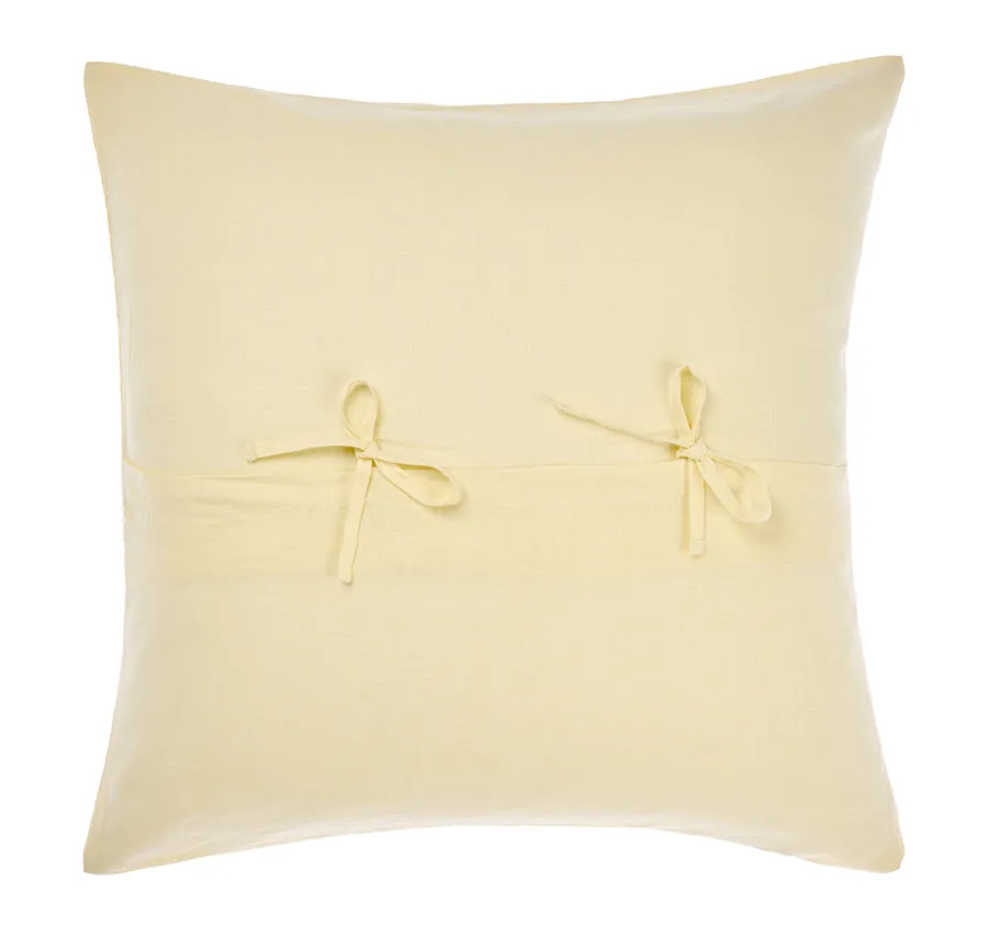 Nimes Linen European Pillowcase Lemon