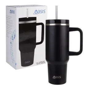 Oasis Stainless Steel Double Wall Insulated "Commuter" Travel Tumbler 1.2L - Black