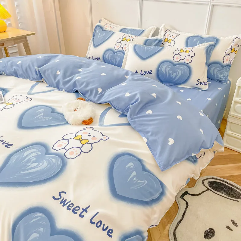 Orange Tiger & Blue Bear Bedding Set