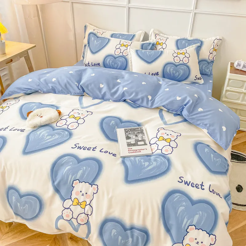 Orange Tiger & Blue Bear Bedding Set