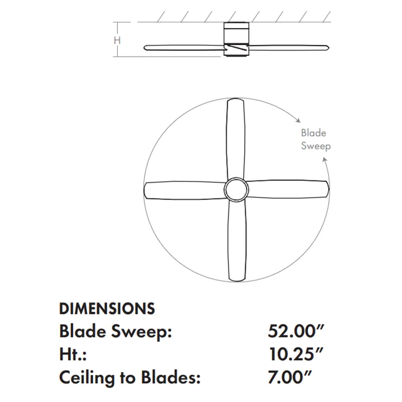 Oxygen 3-102 Oslo 52" Hugger Ceiling Fan