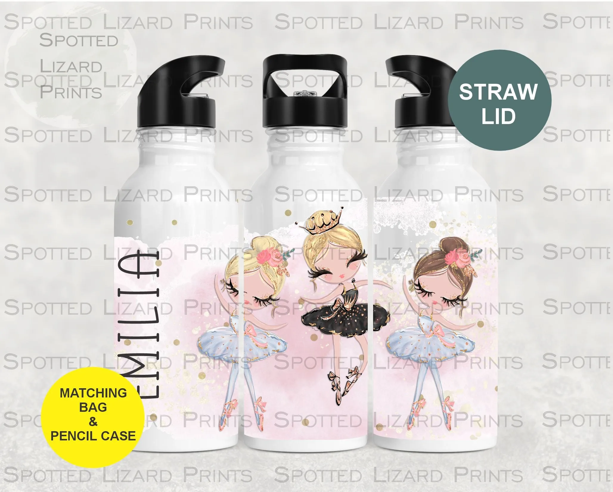 Personalised Ballet Kids Water Bottle