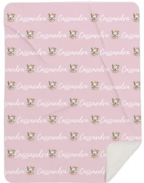 Personalised Fleece Blanket, Choose your design and colours, add your name