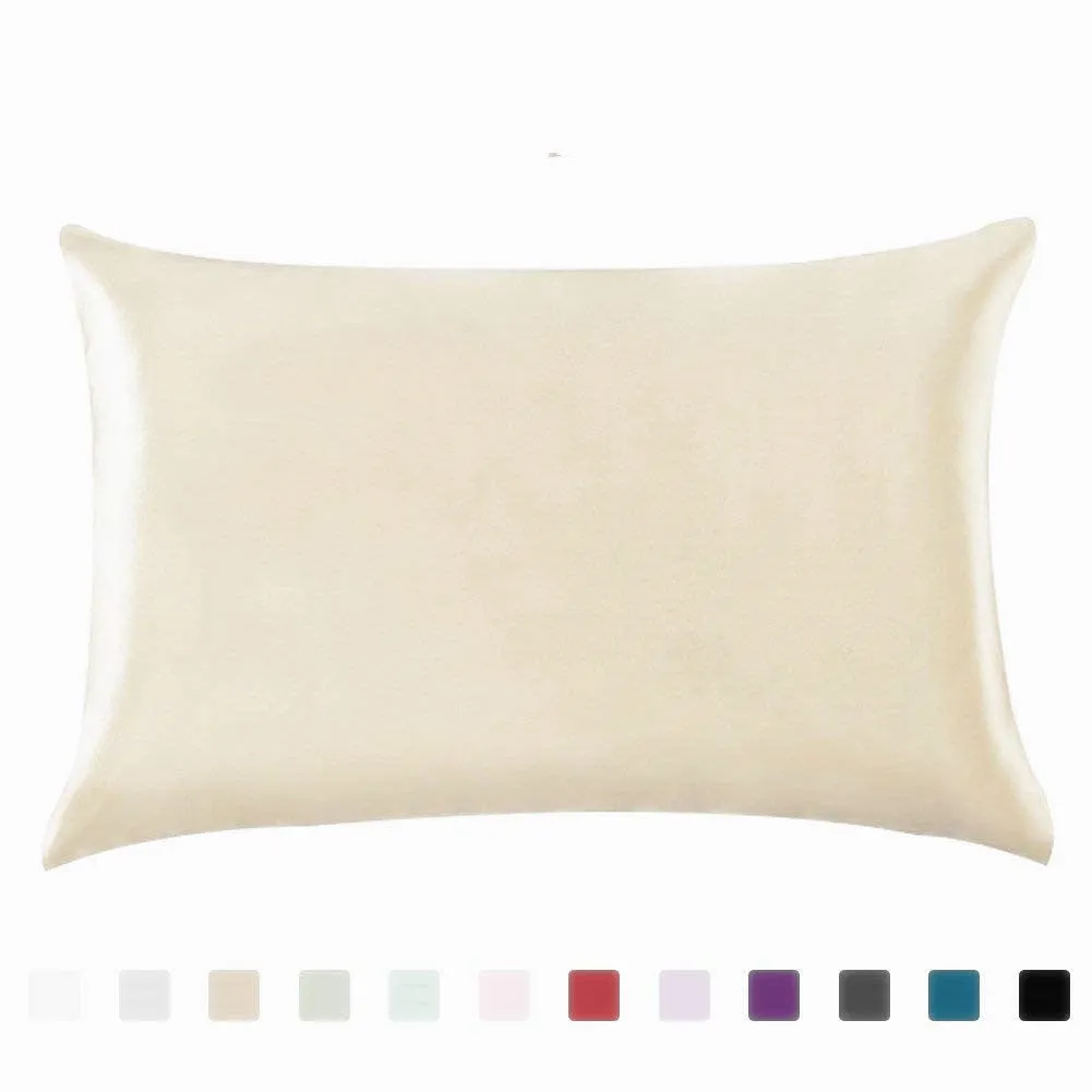 Pillowcase Satin Solid Color Simulation Silk Single Pillowcase Ice Silk Pillowcase